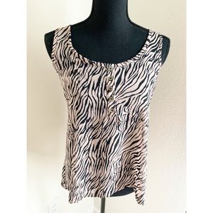 Patterson J. Kincaid original. Sheer zipper tank